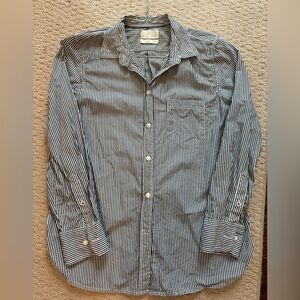 J. Crew Women’s Navy and White Striped Shirt